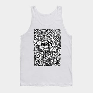 Hand drawn, doodle party set. Tank Top